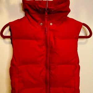 Express red puffer vest!